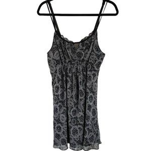 Oscar De La Renta Pink Label Lingerie Nightie Black & Cream, Size Medium